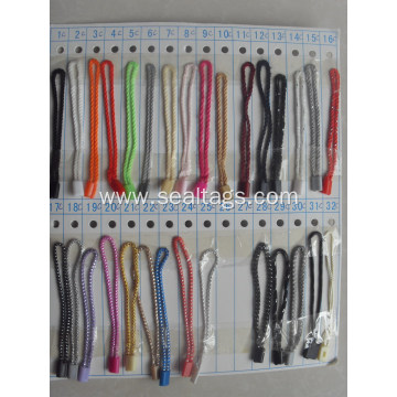 Small string tag cords for clothing